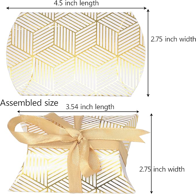 Aokbean 100 Pack Mini Pillow Candy Box Small Gift Boxes - Image 2