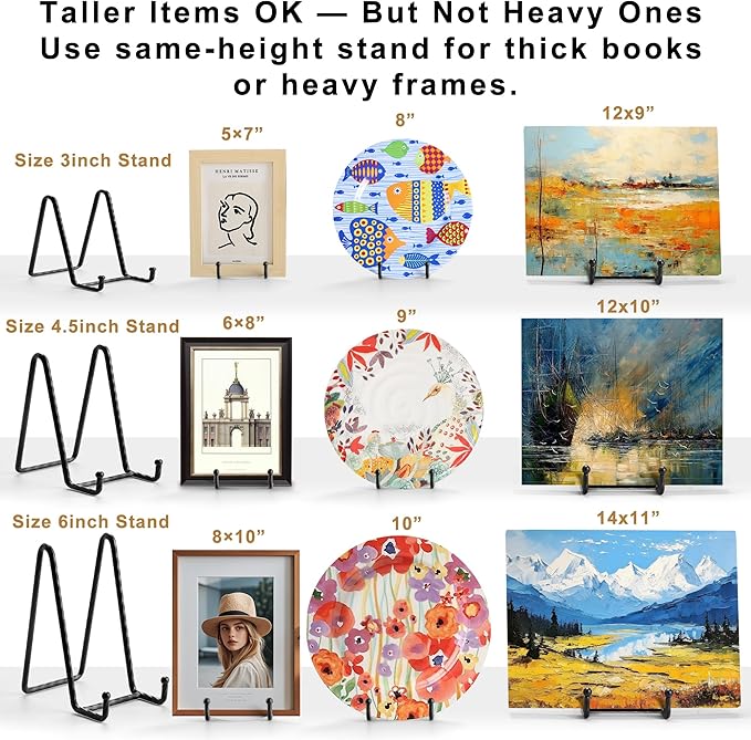 3 Pack 6inch Picture Stands for Display, Plate Holder Display Stand, Picture - Image 5