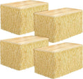 Fovths 4 Packs Luau Grass Table Skirt Fringe Straw Grass Skirt 108 x 30 Inch by Fovths