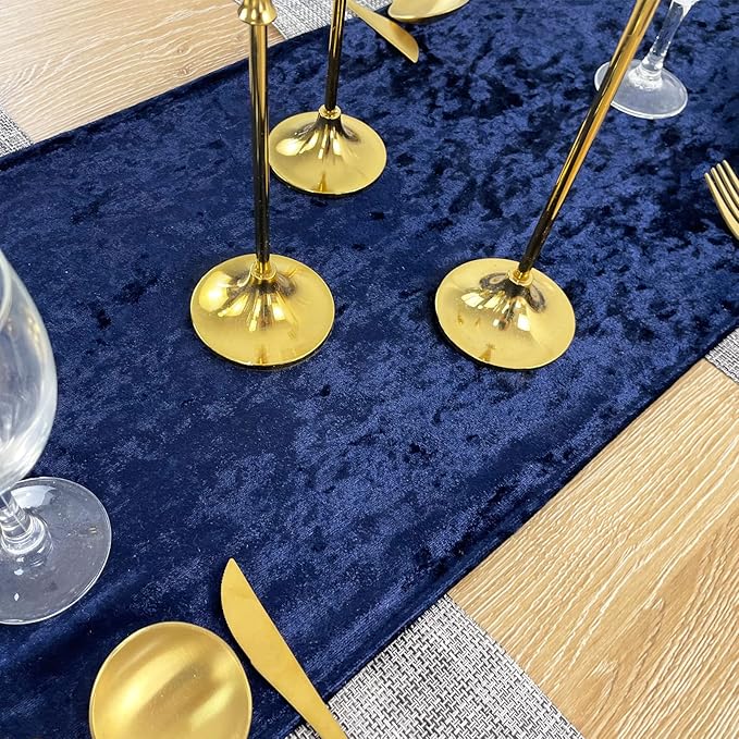 Luxurious Crushed Velvet Table Runner, Wedding Reception Decorations, Soft - Image 6