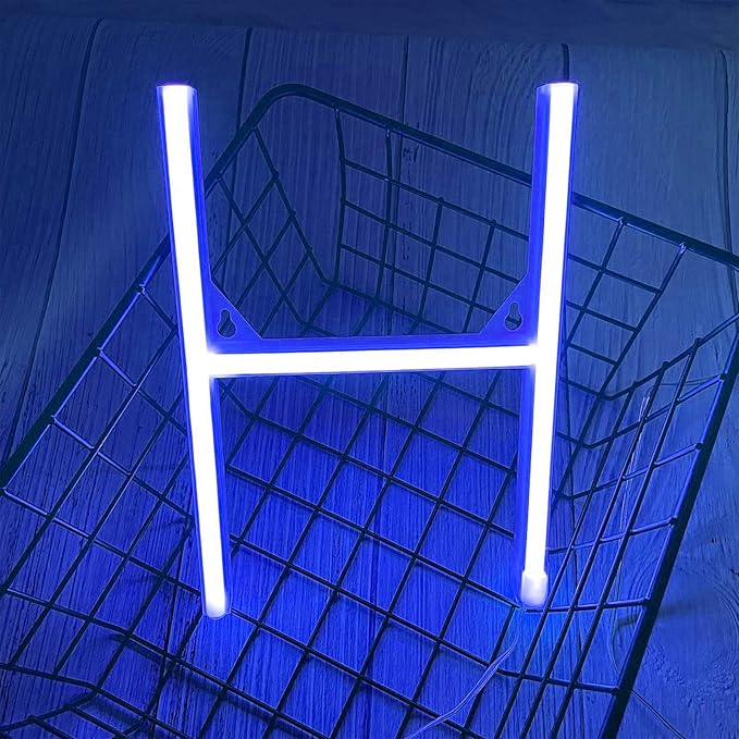 ENUOLI LED Blue Neon Letter Signs Night Light Battery or USB Operated LED - Image 2