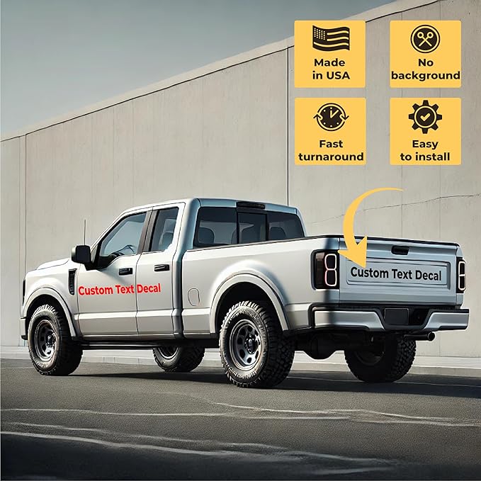 Custom Vinyl Decal Truck Lettering - Image 2