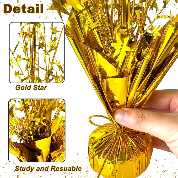 12 Pack Metallic Foil Spray Centerpiece Star Table Decoration Burst Table - Image 9