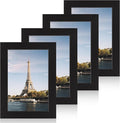 6x9 Picture Frame Set of 4, Wood Rustic 6 x 9 Photo Frames by iRahmen