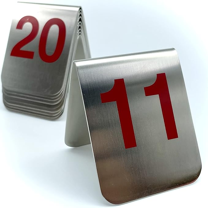 10 Pcs Metal Place Cards Stackable Tent Style Table Numbers，Place Card Holders - Image 6