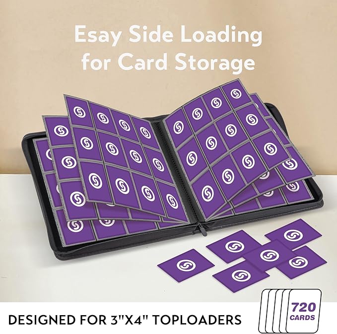 SMYV 12 Pocket Trading Card Binder, Premium PU Cover Card Binder - Image 3