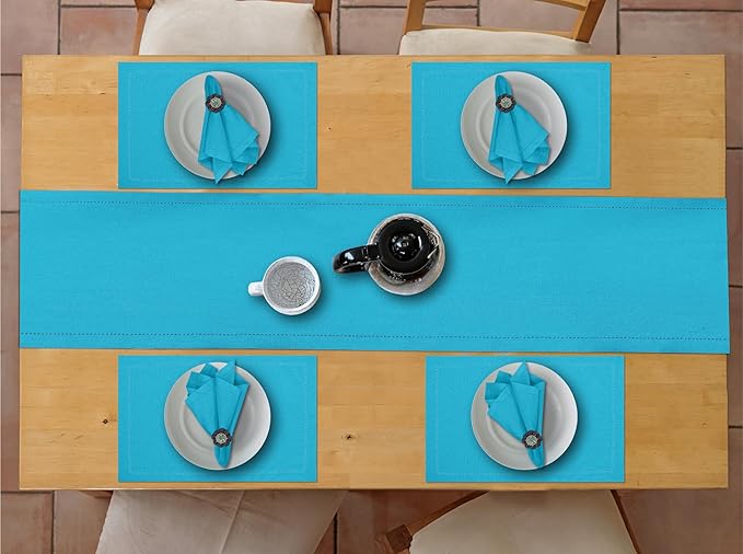 Ruvanti Linen Table Runner 72 Inches, Classic Hemstitch, Non-Slipping, Stain - Image 8