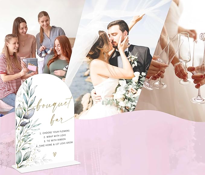 Acrylic Wedding Signs, Wedding Reception Signage, Bridal Shower Table Decor - Image 5