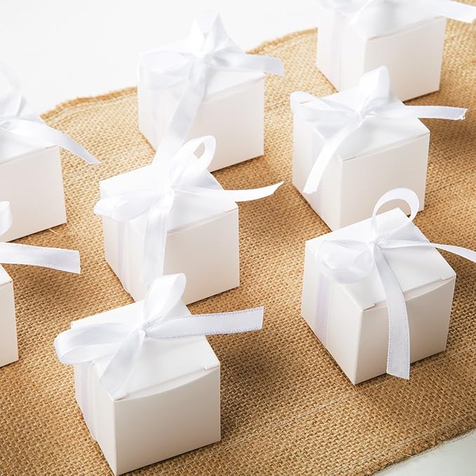 AWELL White Gift Candy Box Bulk 2x2x2 inches - Image 2