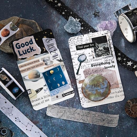 18 Rolls Celestial Washi Tape Set Galaxy washi Tape - Image 5