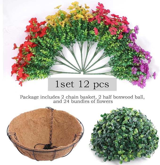 Hananona 2 Set Artificial Outdoor Flowers - Image 3
