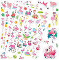 Flamingo Tropical Bird Stickers 840 Count Tropical Pink Bird Animal Stickers by MoShining