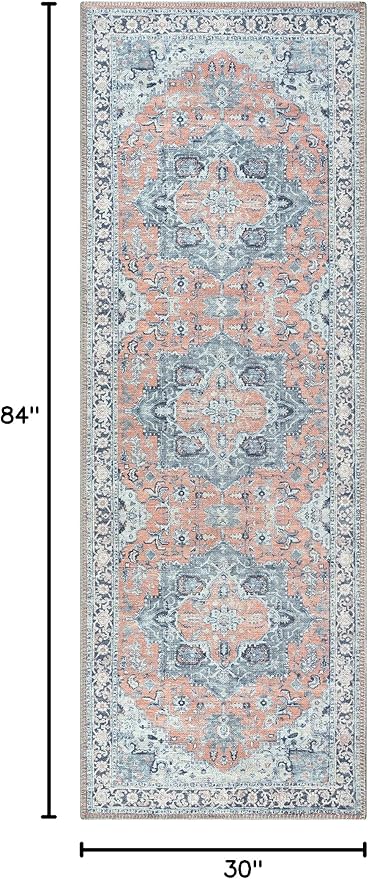 Bloom Rugs Washable Non-Slip 7 ft Runner - Image 2