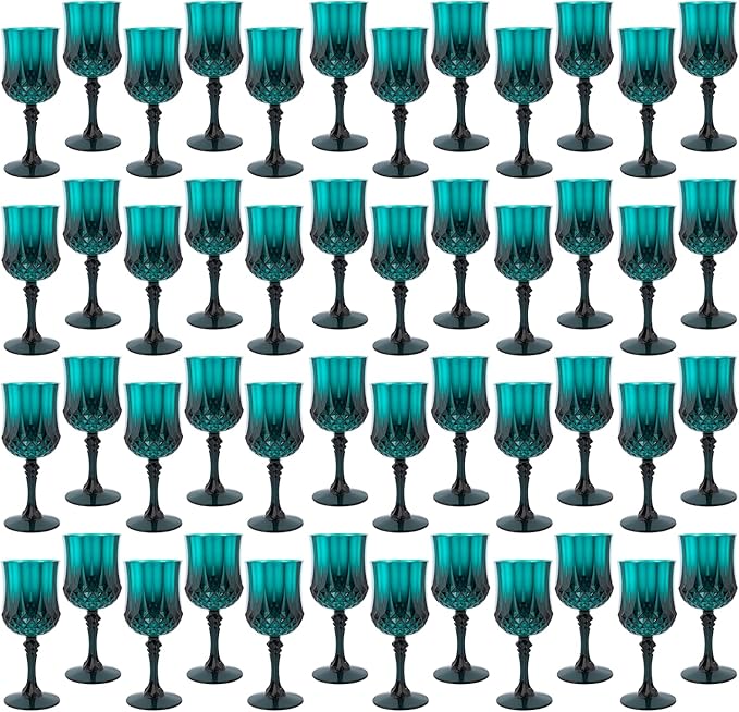 Plastic Wine Glasses，Plastic Goblets Vintage Style Cordial Drinking Glasses by LEYIQUCHAMPAGNEWINEGLASSES