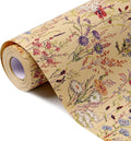 Tyzarglef Wild Flower Wrapping Paper Roll, 17 Inches x 32.8 Feet Kraft Floral by Tyzarglef
