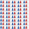 8P Red Blue White Foil Fringe Metallic Tassel Streamers Banner Tassel Garland by HYSILLA