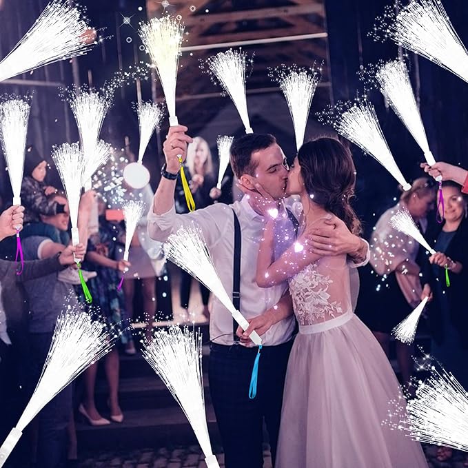 76 PCS White Fiber Optic Sticks, LED Fiber Wands, Fiber Optic Wand - Image 2