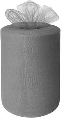 Silver Tulle Fabric Roll 6 Inch X 300 FT Matte Tulle Ribbon Netting Mesh Spool by MIGLORIA