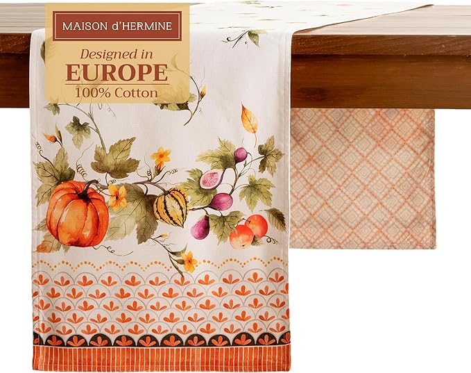 Maison d' Hermine Table Runner 100% Cotton Double Layer Table Runners 72 inches by MaisondHermine