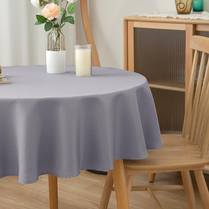 Biscaynebay Textured Fabric Round Tablecloths 70", Parties etc Machine Washable - Image 7