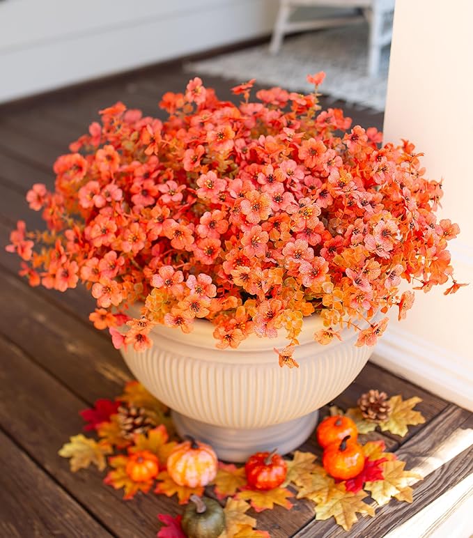 HyeFlora Artificial Fall Flowers Faux Mums by HyeFloraartificialflowers