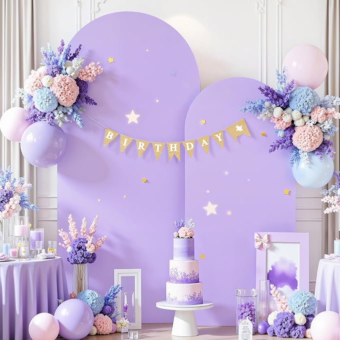 Purple Lavender Arch Backdrop Cover - Image 4