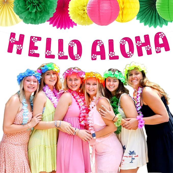 Hawaiian Aloha-Luau Flamingo Party-Decorations Supplies - Image 7
