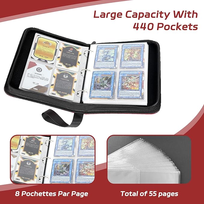 440 Pockets Card Binder, Portable Trading Card Binder - Image 6