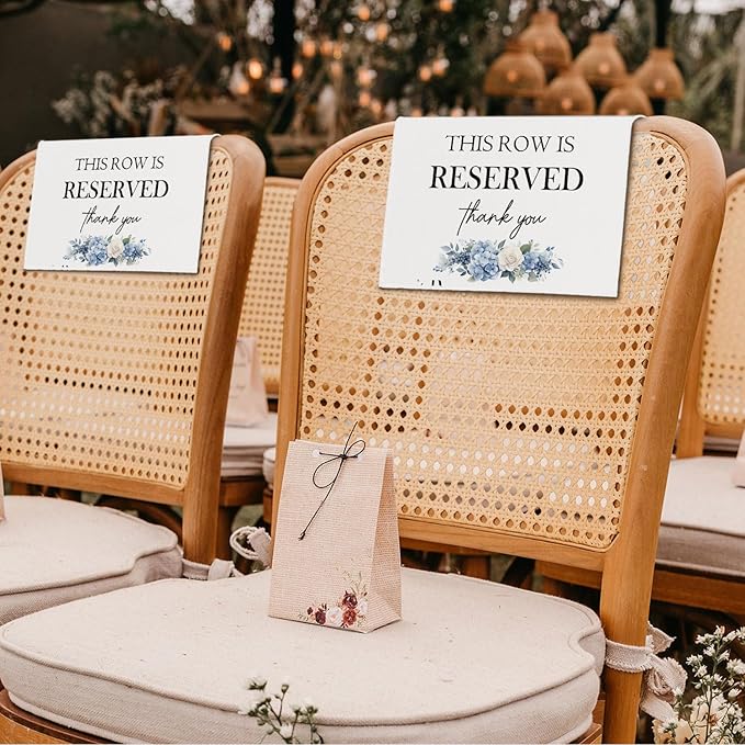 Reserved Seating Chair Signs, This Row Is Reserved Pew Cloths Seating - Image 5