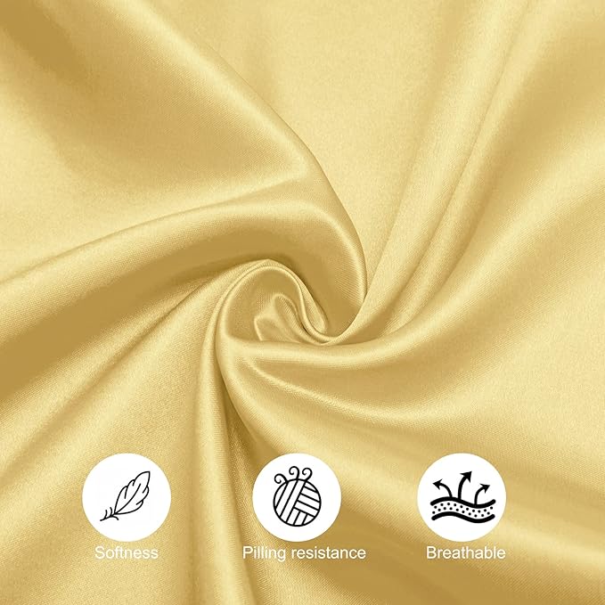 Horbaunal 16 Pack Gold Satin Napkins 17 x 17 Inch, Square Soft Table Dinner - Image 7