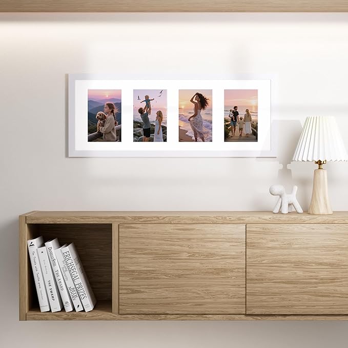 Vittanly 8x20 Collage Picture Frame, Displays 4Pcs 4x6 Pictures - Image 5