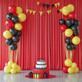 10ftx12ft Wrinkle Free Red Backdrop Curtain, 2 Panels 12FT Height Red Wedding by LeegleriTableSkirt