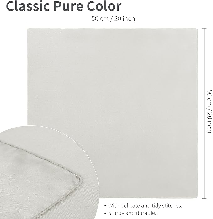 Aneco 16 Pack Square Satin Napkin Bright Silk Table Napkin Soft Smooth Fabric - Image 2
