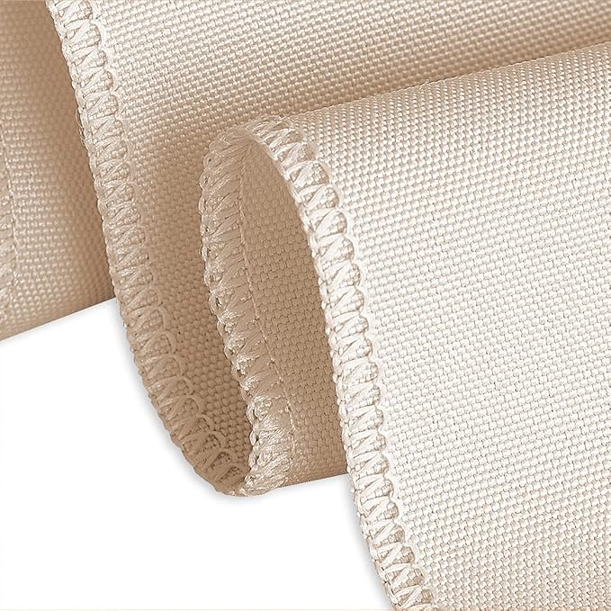 LTC LINENS 5 Pack 120 Inch Round Tablecloth Beige - Image 4