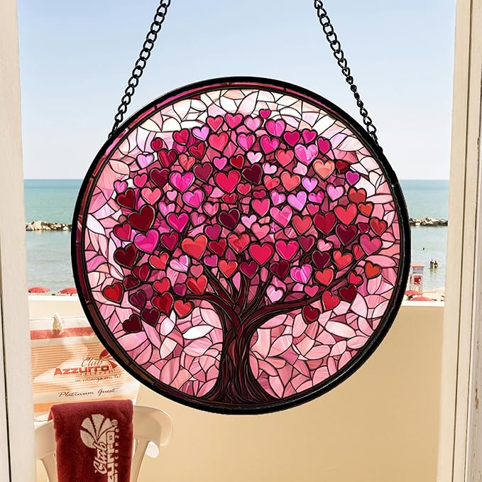 Stained Glass Window Hanging, and Mom 14.9x14.9 in - Image 3