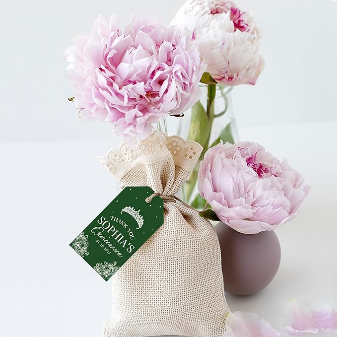 Andaz Press 40-Pack Personalized Quinceañera Favor Tags - Image 4