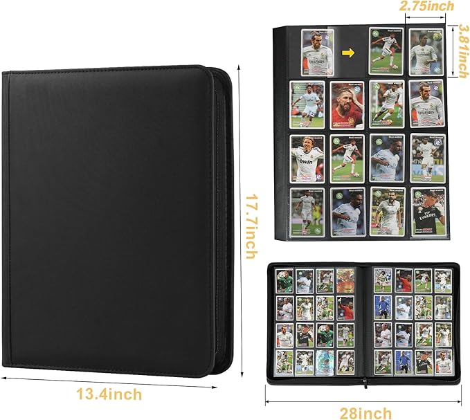 Trading Card Binder 16 Pocket, 1024 Pockets Card Binders, Card Collection Binder - Image 2