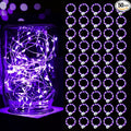 pozzolanas 50 Pack Purple Battery Operated String Lights - 7 ft Waterproof by pozzolanas