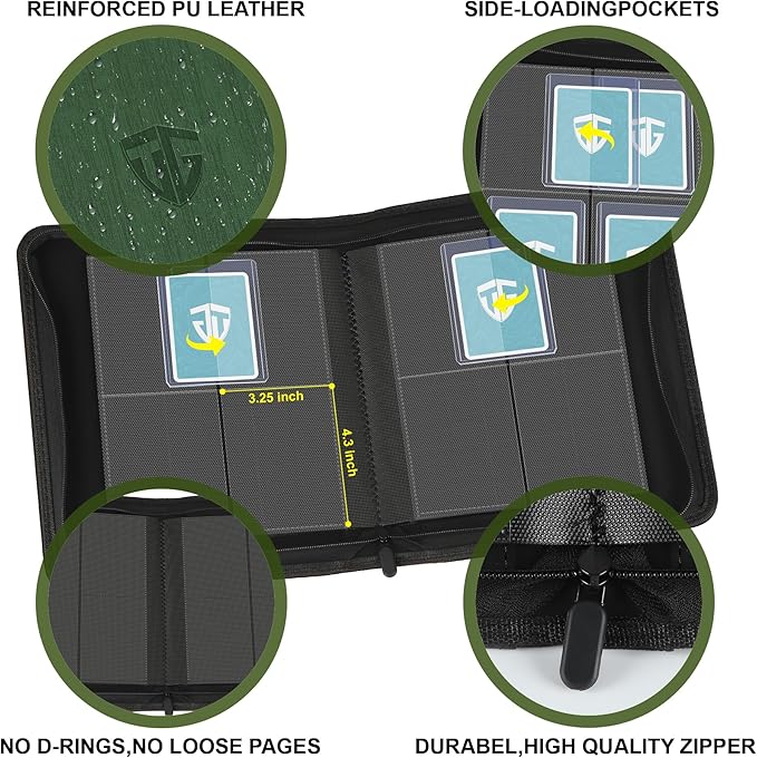 Toploader Binder, Holds 112 Toploaders, 4 Pocket Top Loader Binders - Image 3