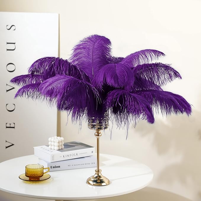 Larryhot Purple Large Ostrich Feathers - Image 2