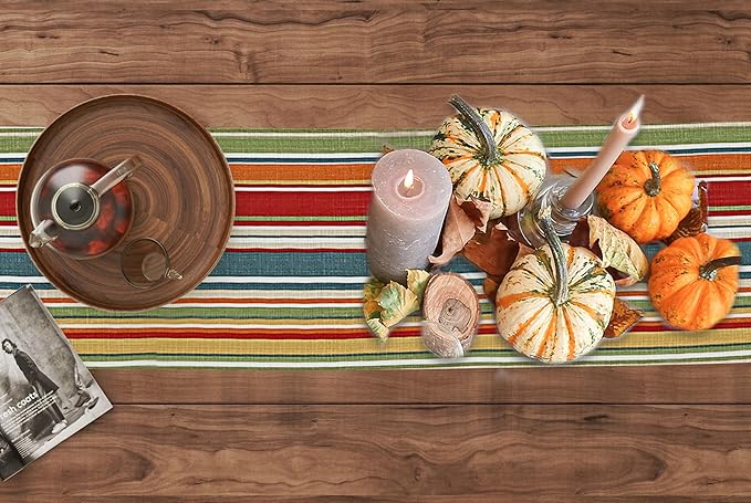 Ruvanti 100% Cotton Table Runner 36 Inches Long, Stain Resistant, Washable & - Image 2