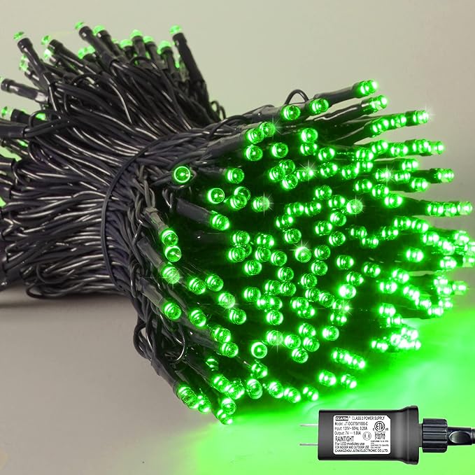 YEGUO 66ft 200 LED Green Halloween Lights Outdoor Waterproof, 8 Modes Twinkle by YEGUO