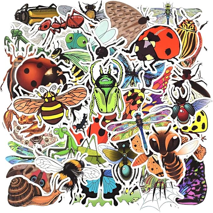 QTL Bug Stickers for Kids Insect Stickers for Water Bottle Bug Party Favors - Image 2