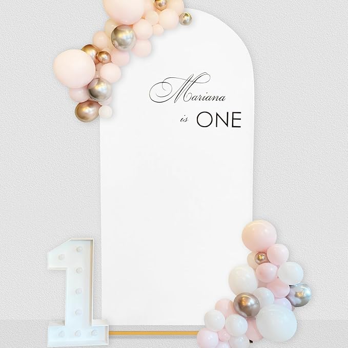 SoarDream Arch Backdrop Cover White Spandex Fitted 5FT White Wedding Arch by SoarDream