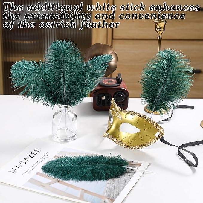 SOGUGOM Green Craft Ostrich Feathers - Image 5