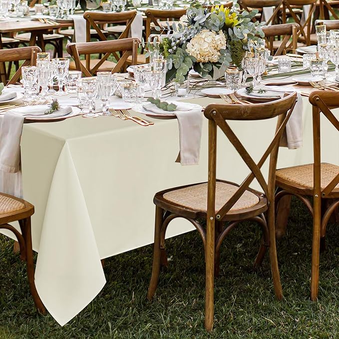 Fitable 8 Pack Table Cloth Rectangle Table: Stain and Wrinkle Resistant - Image 2