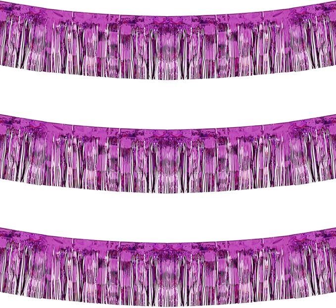 Thick 10 Feet by 15 Inch Purple Foil Fringe Garland by Blukey