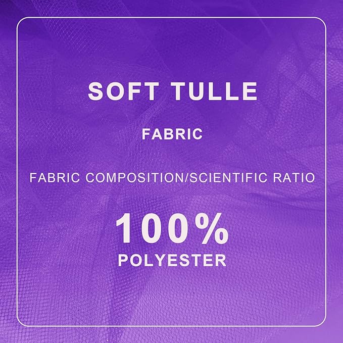 Purple Tulle Fabric Roll Spool Bolt Large Tulle Wedding Party Decoration - Image 4