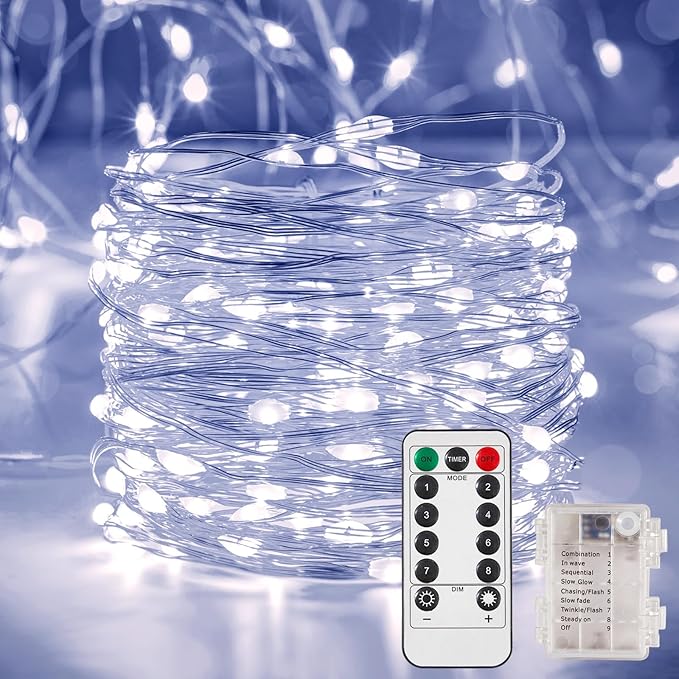 2 Pack 65.6 Ft. Battery Operated Outdoor String Lights - Image 2