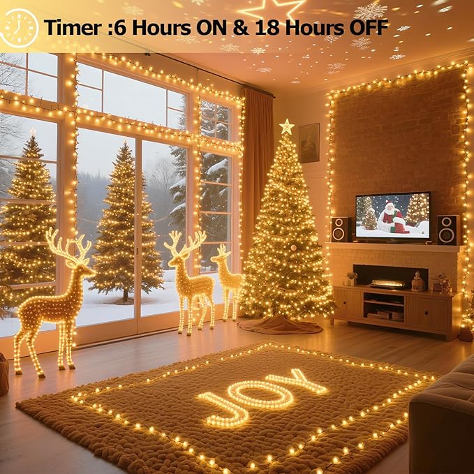 Tcamp 33ft 100LED Battery Operated Christmas Lights Outdoor Indoor, Battery - Image 5
